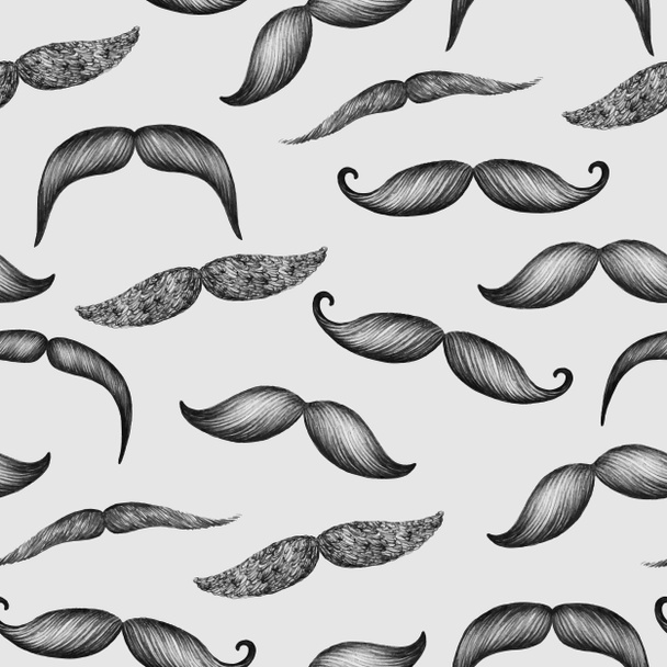 Mustache dibujado a mano patrón sin costura
 - Foto, imagen