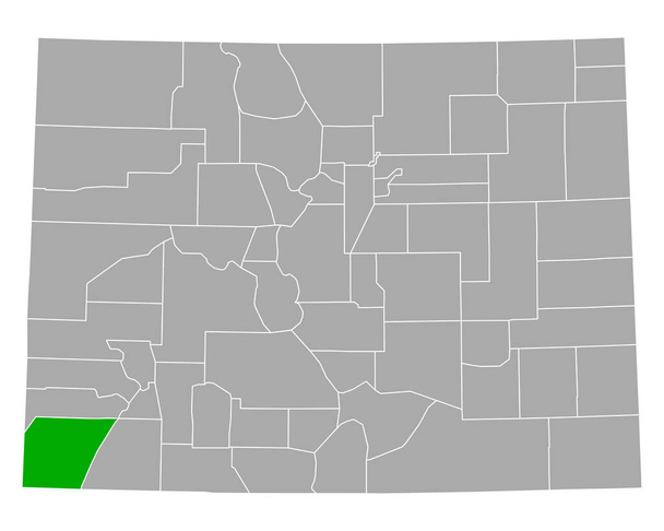 Karte von Montezuma in Colorado - Vektor, Bild