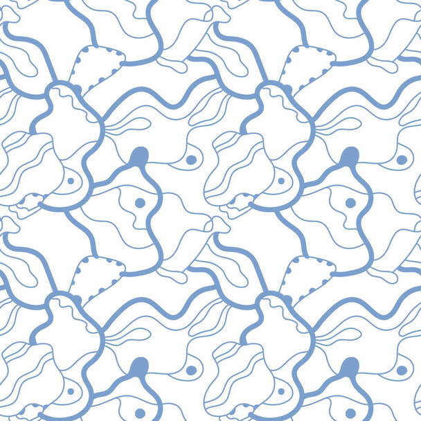 Nahtlos von Hand gezeichnete abstrakte Muster im Boho-Stil - Vektor, Bild
