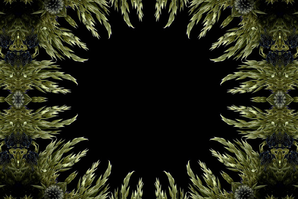 αφηρημένο πολύχρωμο μοτίβο χωρίς ραφή με φυτικά μοτίβα από λουλούδια και φύλλα   - Φωτογραφία, εικόνα