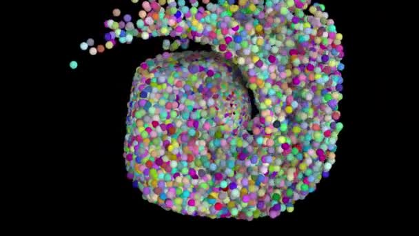 Le mouvement des boules colorées animation 3d - Séquence, vidéo