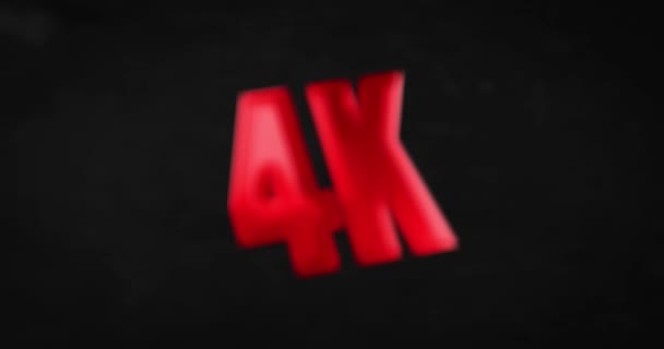 4K, 4000. Animation brillante mot rouge - Séquence, vidéo
