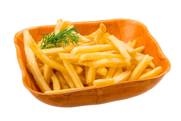 batatas fritas no fundo branco - Foto, Imagem
