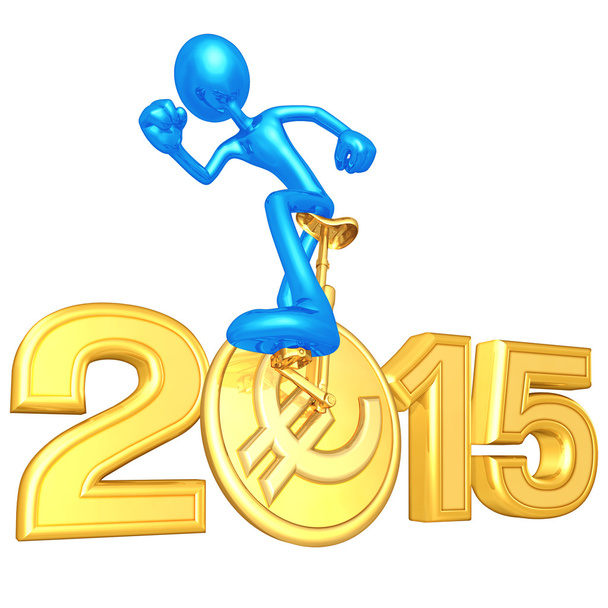 frohes neues Jahr goldenes Geschäft 2015 - Foto, Bild