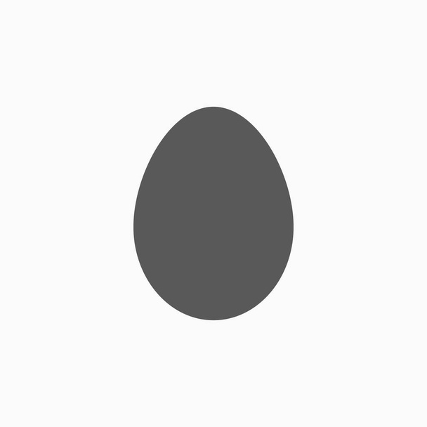 icona dell'uovo, icona dell'ovulo, vettore giallo rossastro, illustrazione del cibo, vettore del cuoco, segno del mangiare - Vettoriali, immagini