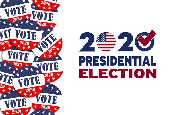 Elnöki választások 2020 az Amerikai Egyesült Államokban. Szavazógomb. - Fotó, kép