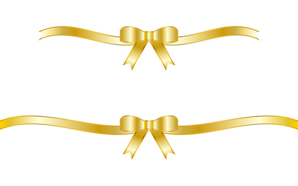 Precioso marco de decoración de cinta con gradación de oro - Vector, Imagen