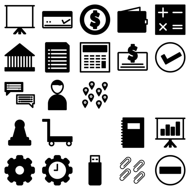 business and finance icons-vector icon set - Wektor, obraz