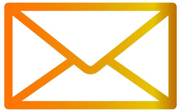 mail icon, flat design on white background - Vektor, Bild