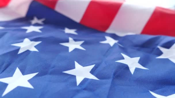 Bandera americana sobre fondo negro  - Imágenes, Vídeo