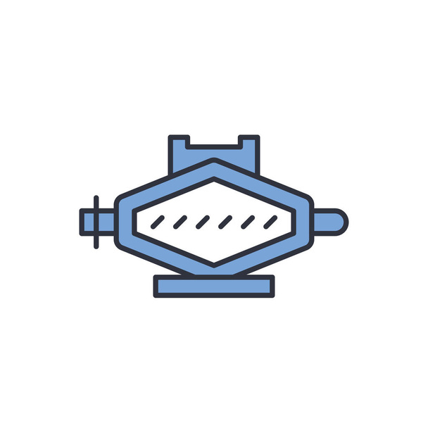 Simbolo icona vettoriale jack meccanico isolato su sfondo bianco - Vettoriali, immagini