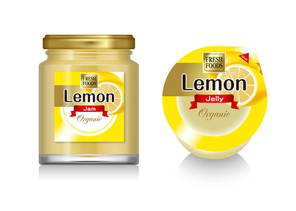 Ilustración de la jalea de limón y mermelada de limón. - Foto, imagen