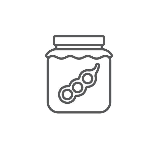 Σύμβολο διάνυσμα βάζου Peas απομονωμένο σε λευκό φόντο - Διάνυσμα, εικόνα