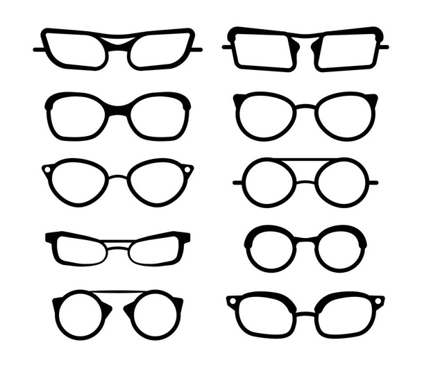 Various sunglasses, glasses.  - Vector, Image