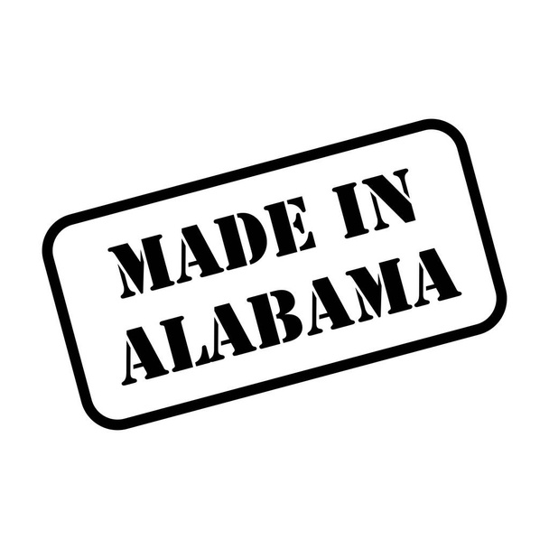 Виготовлений у штаті Алабама у стилі гумової марки. - Вектор, зображення