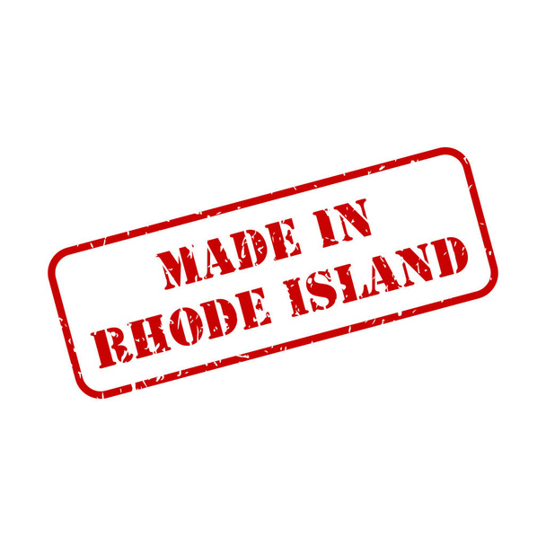 Made in Rhode Island state sign in rubber stamp style vector - Vector, Image