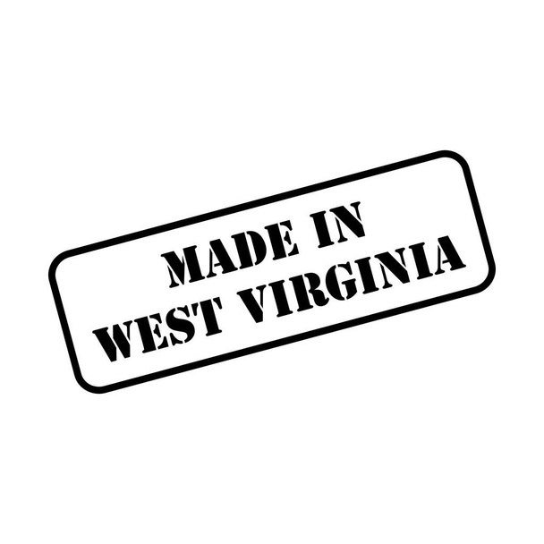 Зроблений у штаті Західна Вірджинія у стилі гумової марки. - Вектор, зображення