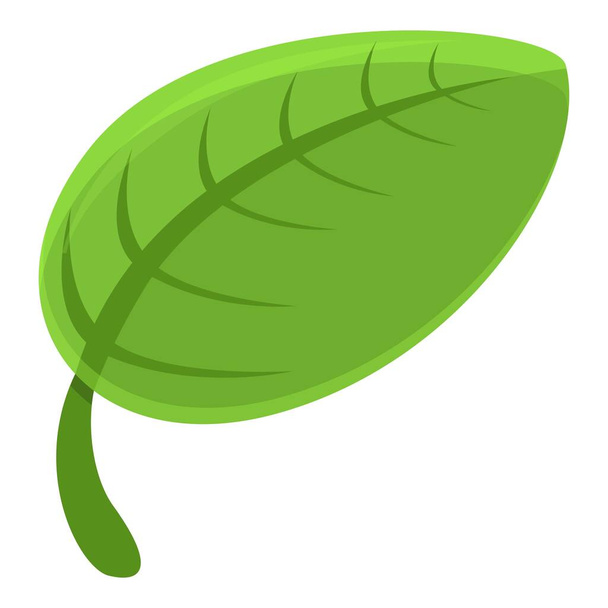 Summer party green leaf icon, cartoon style - Διάνυσμα, εικόνα