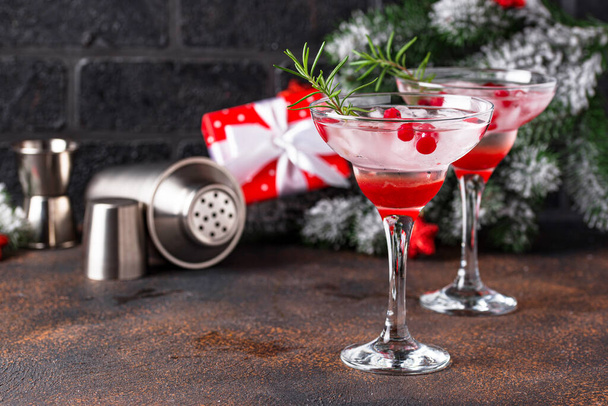 Cranberry margarita cocktail. Christmas drink - Valokuva, kuva