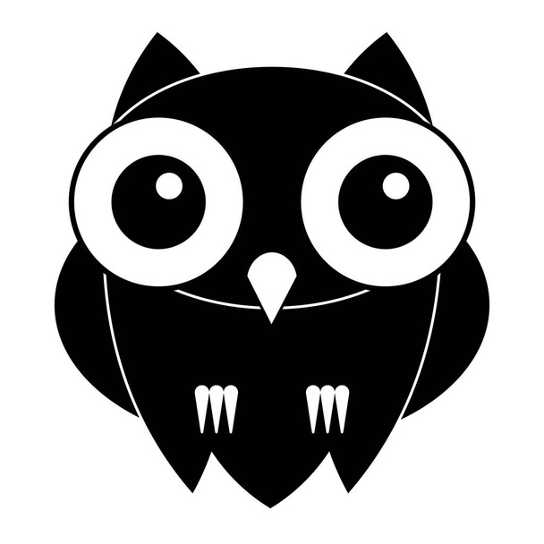 Illustration simple de l'icône hibou Concept pour la journée d'Halloween - Vecteur, image