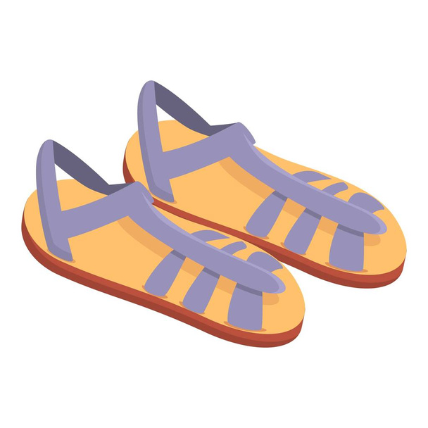 Elegant sandals icon, cartoon style - Вектор, зображення