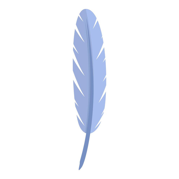 Bright feather icon, cartoon style - Vector, Image