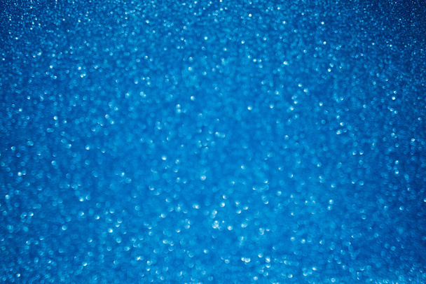 Blue bokeh Glitter texture christmas Abstract background - Foto, afbeelding