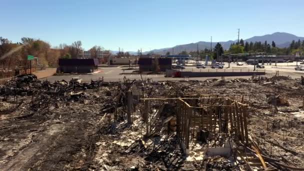 Aerial of burned area in Phoenix Oregon from Almeda Fire 2020  - Footage, Video