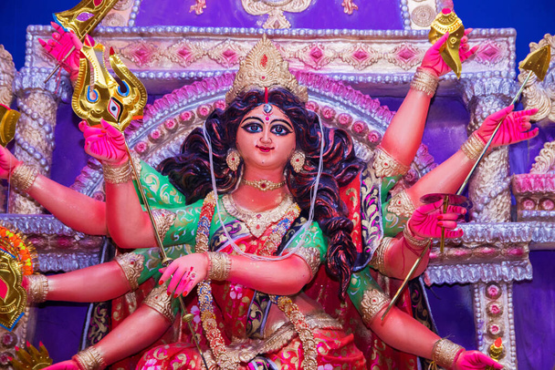 Adorar a la diosa hindú Durga - Foto, Imagen