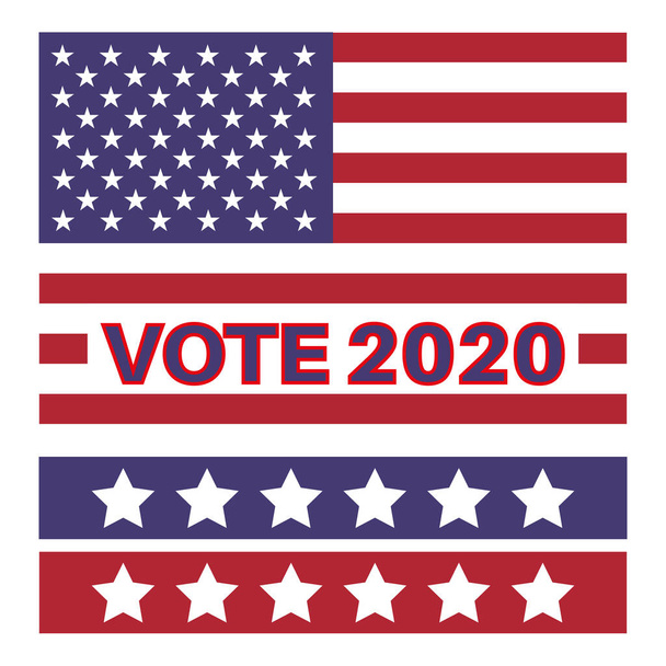 Amerykańskie wybory prezydenckie 2020 wektor ilustracji - Wektor, obraz