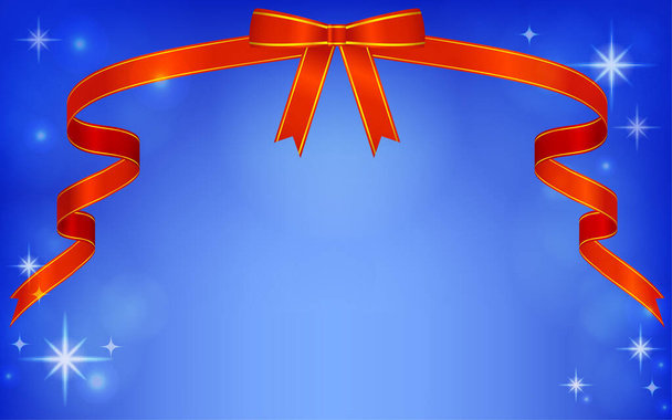 Gradient background frame with ribbon and glitter lights - Vektor, kép