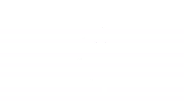 Linha preta Cocktail Bloody Mary ícone isolado no fundo branco. Animação gráfica em movimento de vídeo 4K - Filmagem, Vídeo