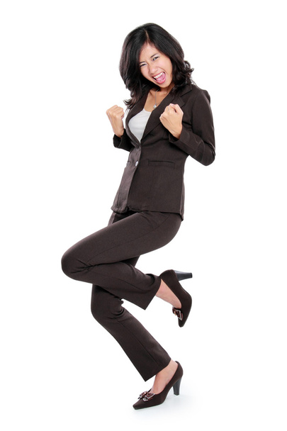 Excited happy asian business woman - Foto, Imagen