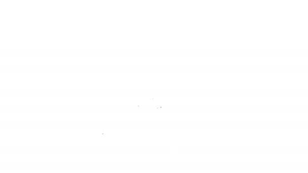 Musta viiva Liha chopper kuvake eristetty valkoisella taustalla. Teurastajan veitsi. Keittiöveitsi lihalle. Teurastajan veitsi. 4K Video motion graafinen animaatio - Materiaali, video