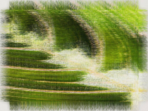 Contexto geométrico abstrato de fibra digital fina. Padrão com ilusão óptica. ilustração 3d. - Foto, Imagem