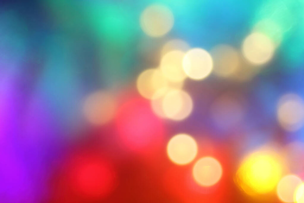 de nombreuses taches floues multicolores différentes. spectacle de lumière festive - Photo, image