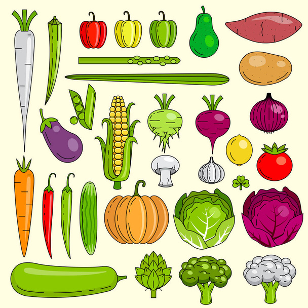 Sağlıklı Taze Sebzeler, Vegan, Hint karışımı, - Fotoğraf, Görsel