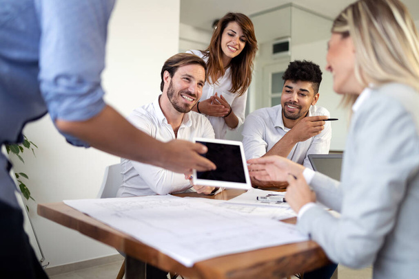 Business startup diversity teamwork brainstorming meeting concept. - Фото, изображение
