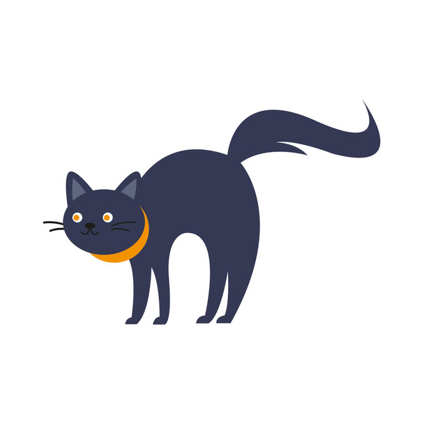 Halloween kočka kreslený vektor design - Vektor, obrázek
