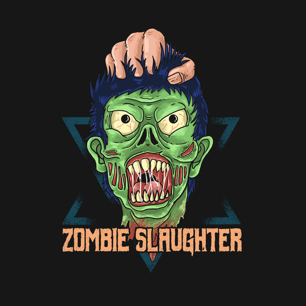 illustration vectorielle d'abattage zombie graphique - Vecteur, image