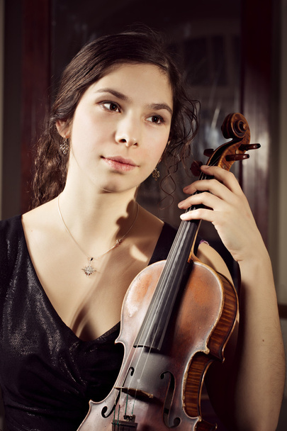 girl playing violin - Zdjęcie, obraz