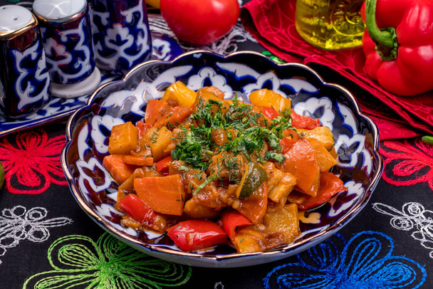 Closeup fried vegetable stew - Фото, зображення