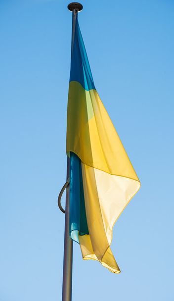 Bandera de Ucrania en Estrasburgo - Foto, imagen