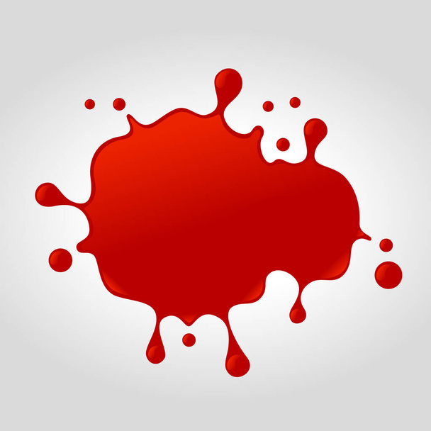 Red ketchup vector splash background.Vector ilustración salpicadura roja de la serie de salpicaduras. - Vector, imagen
