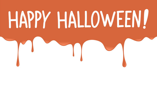 Happy halloween message with splash dripping background.Vector happy halloween illustration from halloween collection. - Vector, Image
