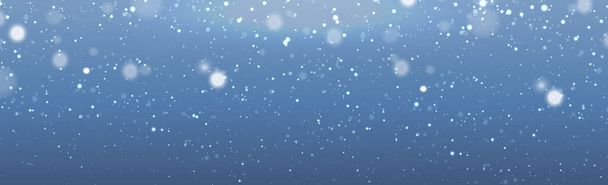 Fundo de céu delicado com flocos de neve em queda - ilustração - Vetor, Imagem