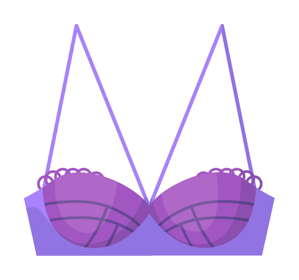 Purple woman glamour bra isolated on white background - Vektor, kép