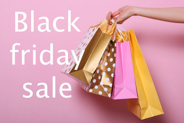 Black Friday concept. Sale, discounts, shopping, shopaholism - Foto, imagen