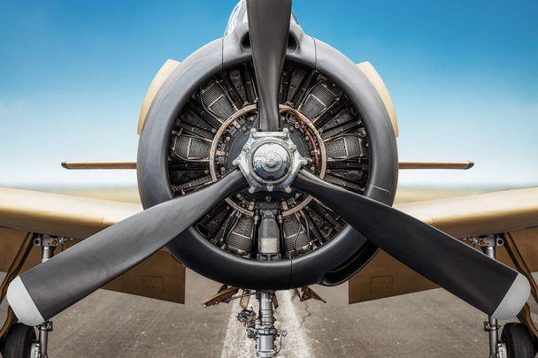 motor radial de una aeronave histórica - Foto, Imagen
