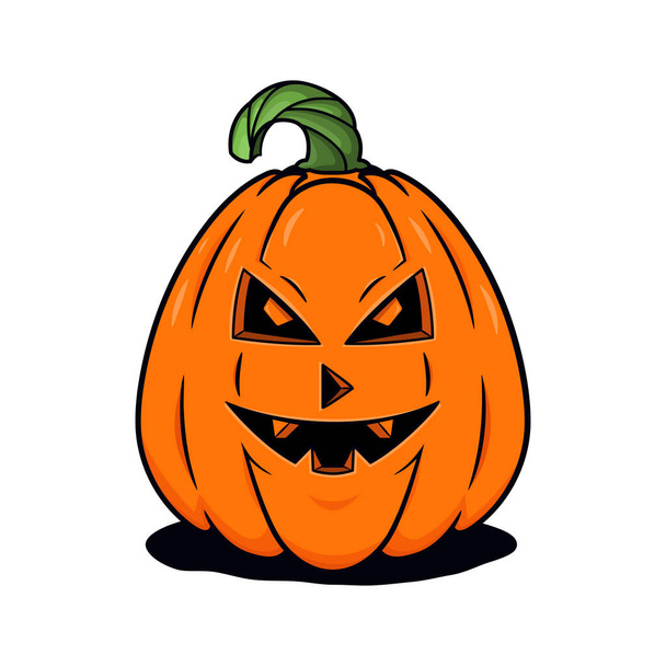 Halloween tök baljós mosolygós koncepció artwork fehér háttér - Vektor, kép